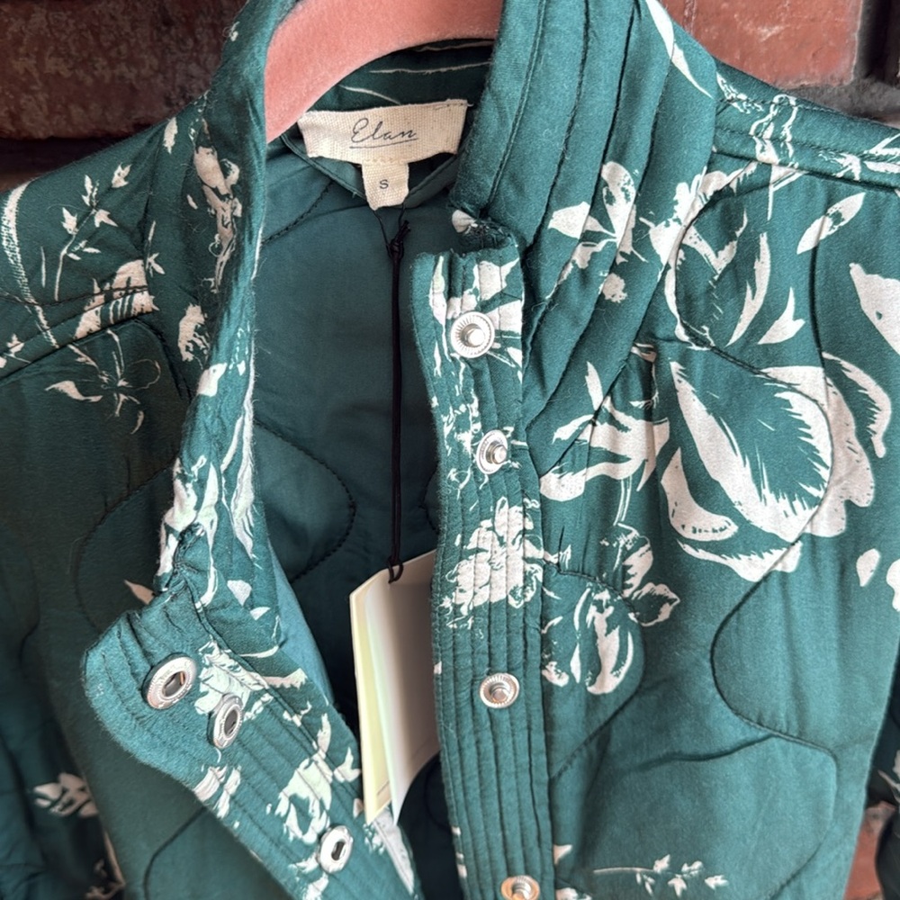 Teal Floral Bomber - Picture 8 of 9